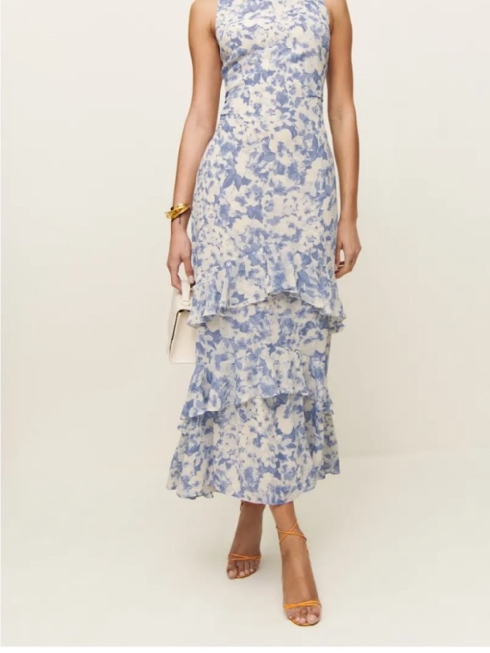Reformation Blue and White Floral Maxi Dress